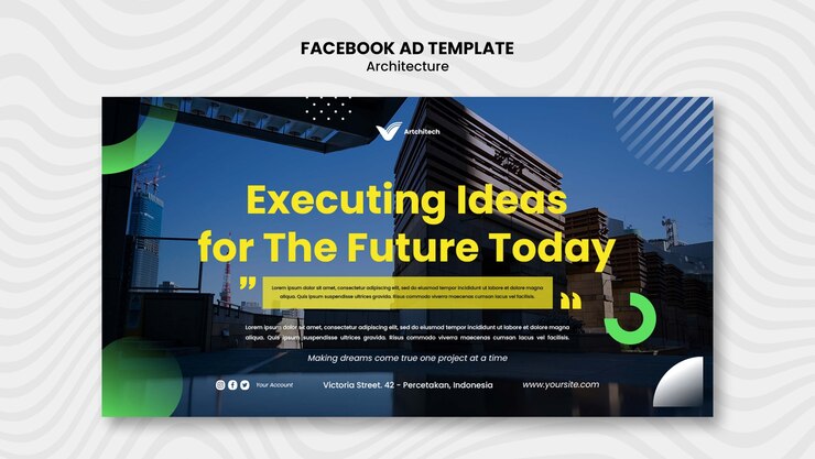 Free PSD flat design architecture template