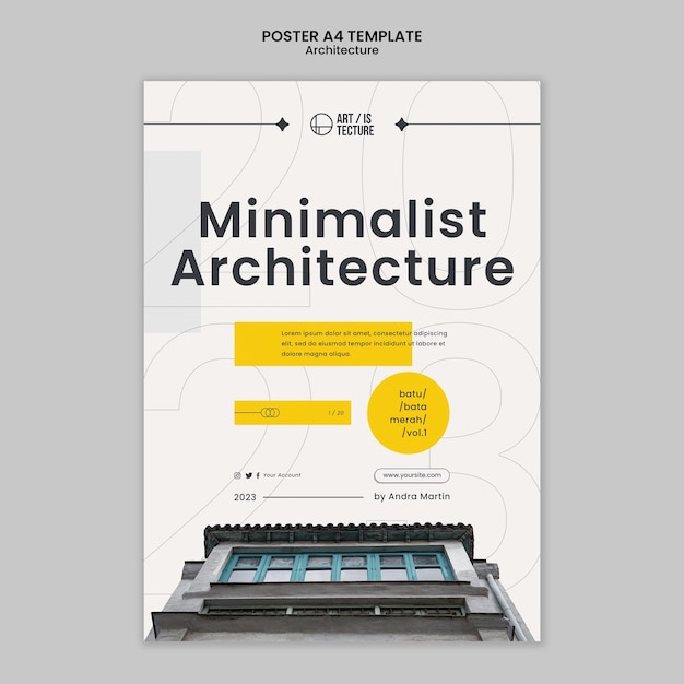 Free PSD flat design architecture template