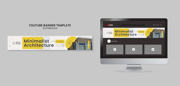 Flat design architecture template