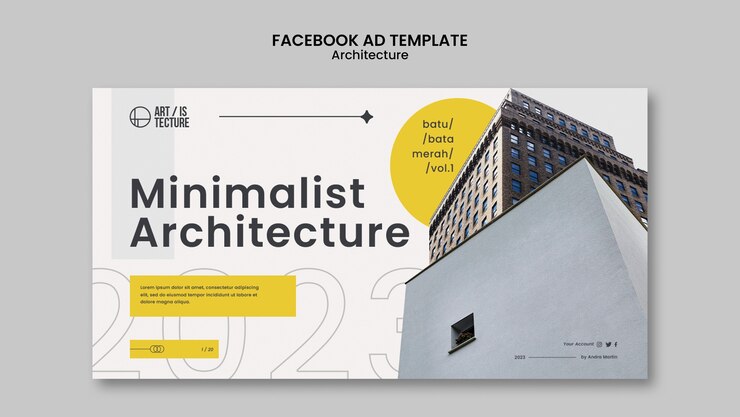 Free PSD flat design architecture template