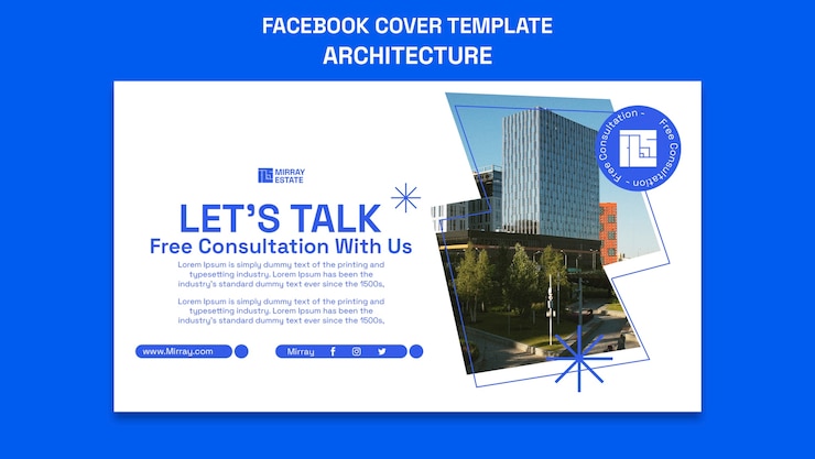 Free PSD flat design architecture  template