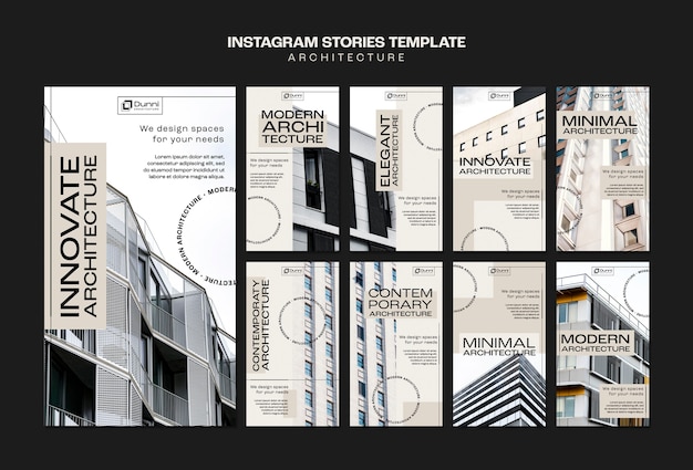 Free PSD flat design architecture template