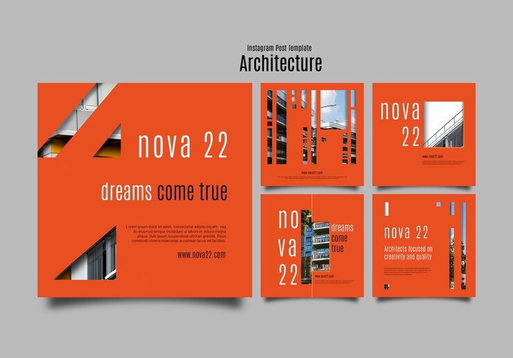 Free PSD flat design architecture template