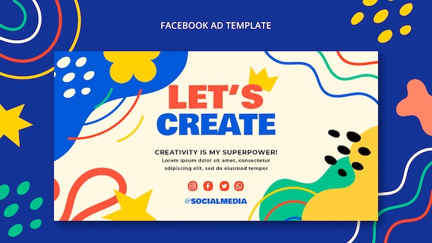 Flat design art class template