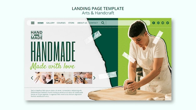 Flat design art and handcraft design template