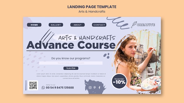 Flat design art and handcraft template