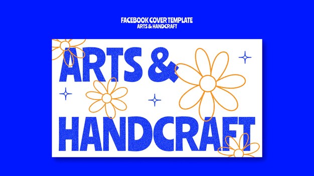 Flat design arts and handcraft facebook cover