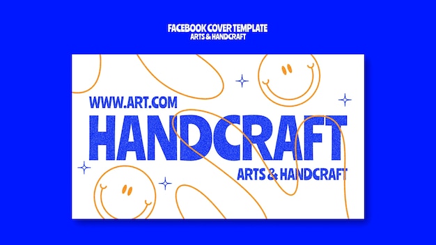 Flat design arts and handcraft facebook cover