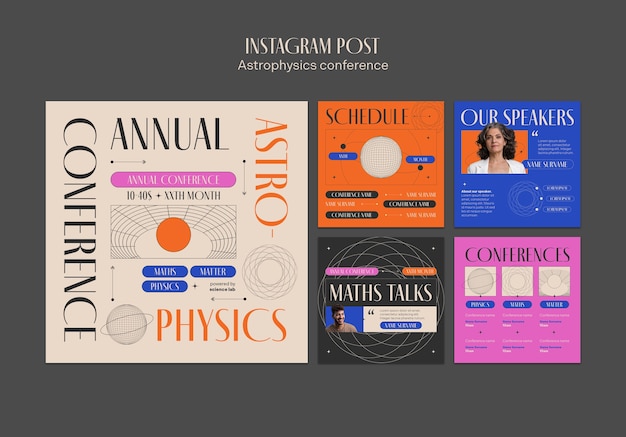 Flat design astrophysics conference template