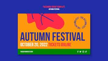 PSD gratuito modello di festival d'autunno design piatto