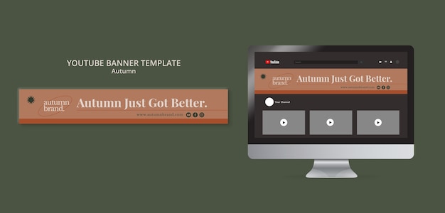 Free PSD flat design autumn sale template