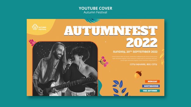 flat design autumn season template