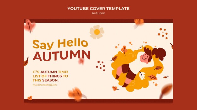 Flat design autumn season template