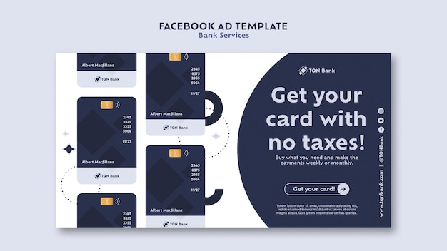 Free PSD flat design bank services template