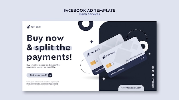 Free PSD flat design bank services template