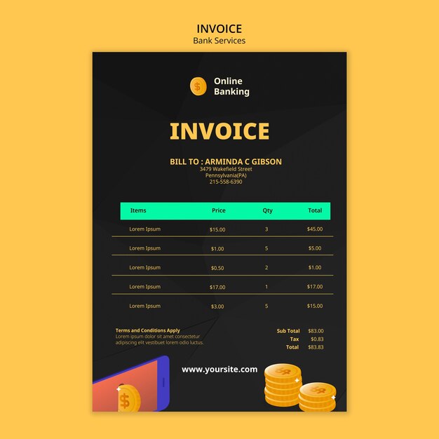 flat design bank services template