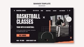 Modello di progettazione di basket design piatto