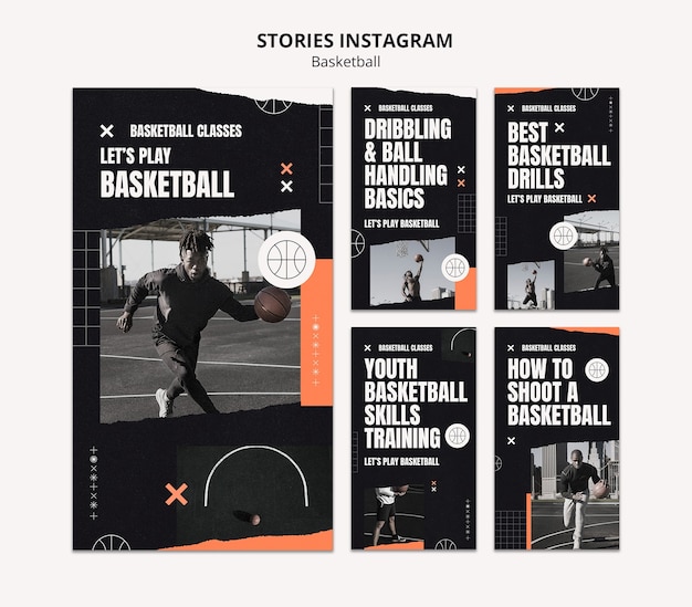 Free PSD flat design basketball design template