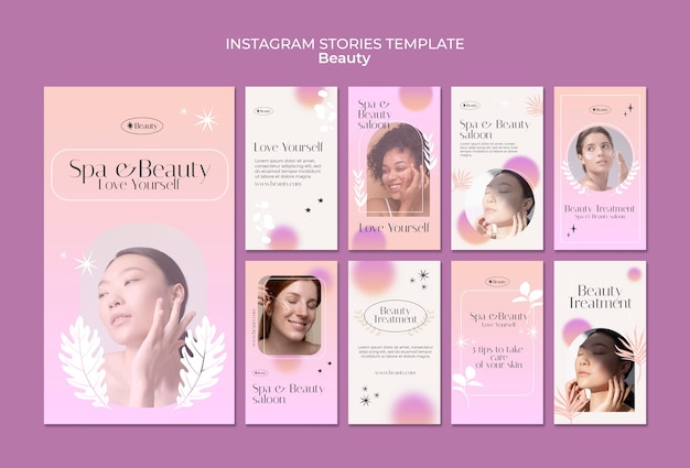 Free PSD flat design beauty design template