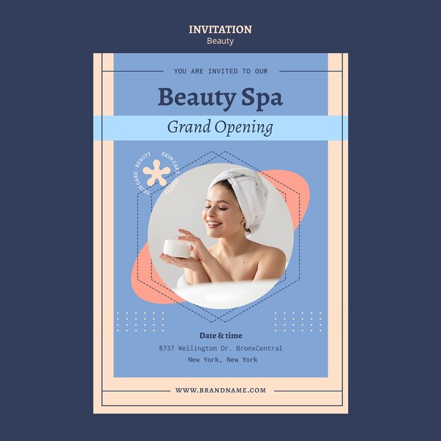 Flat design beauty template