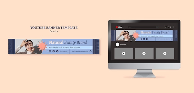 Free PSD flat design beauty template