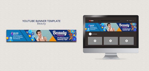 Flat design beauty template