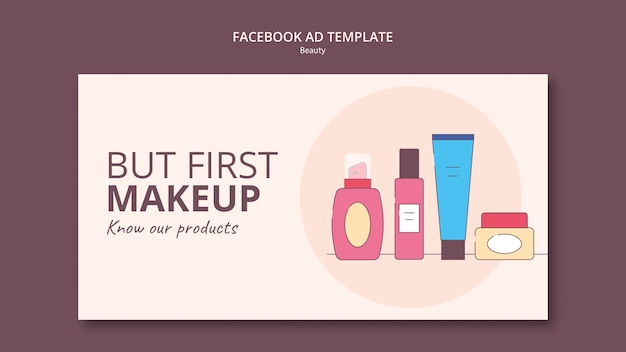 Free PSD flat design beauty template