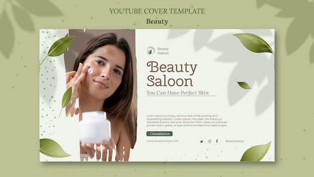 Free PSD flat design beauty template