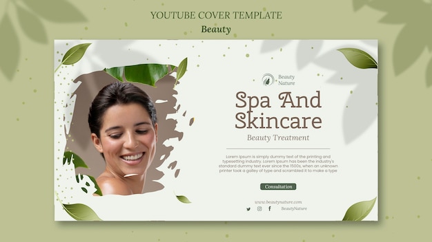 Free PSD flat design beauty template