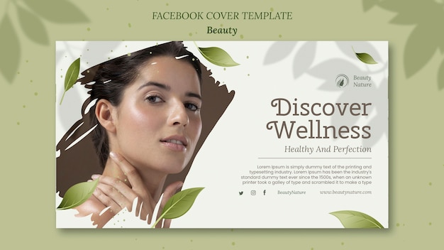 Free PSD flat design beauty template