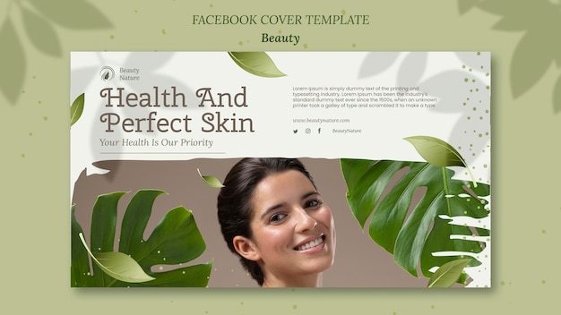 Free PSD flat design beauty template