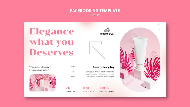 Free PSD flat design beauty template