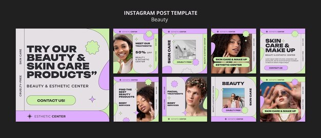 flat design beauty template