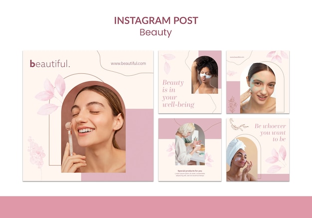 flat design beauty template