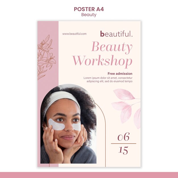 flat design beauty template