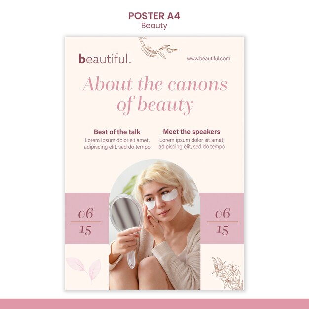 flat design beauty template