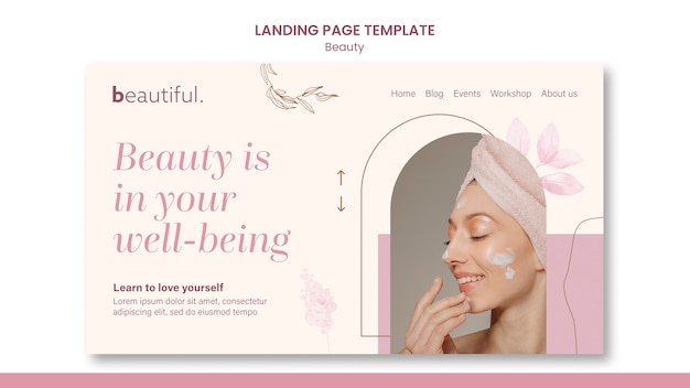 flat design beauty template