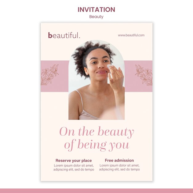 flat design beauty template