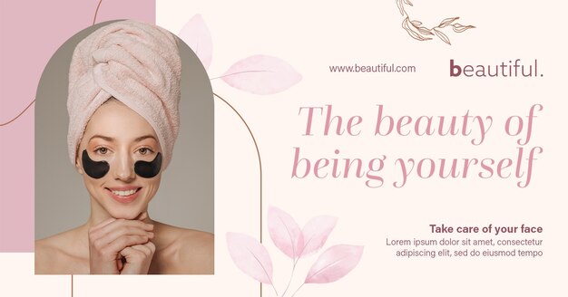 Flat design beauty template
