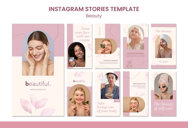 Flat design beauty template