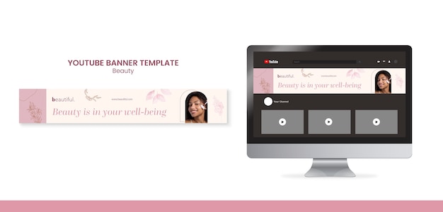 Flat design beauty template