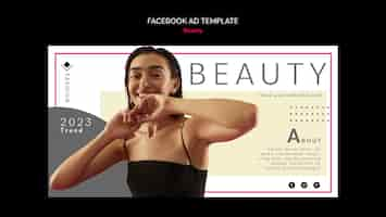 Free PSD flat design beauty treatment facebook template