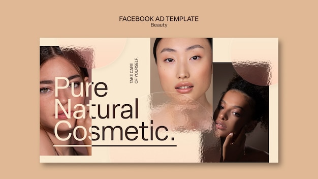 Free PSD flat design beauty and wellness template