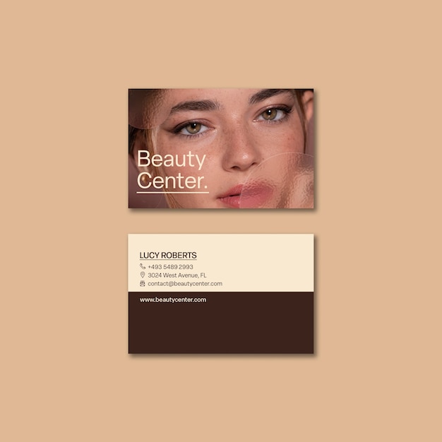 Free PSD flat design beauty and wellness template