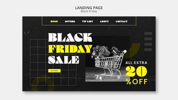 Flat design black friday template