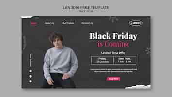 Free PSD flat design black friday template