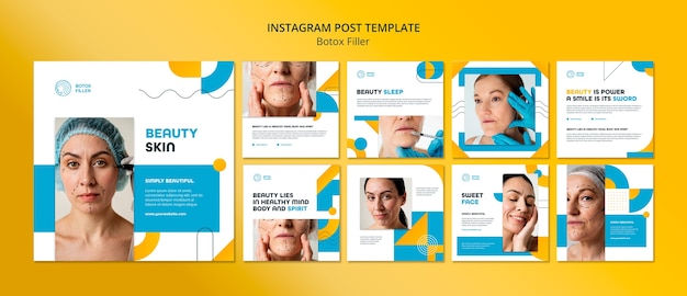 Flat design botox template