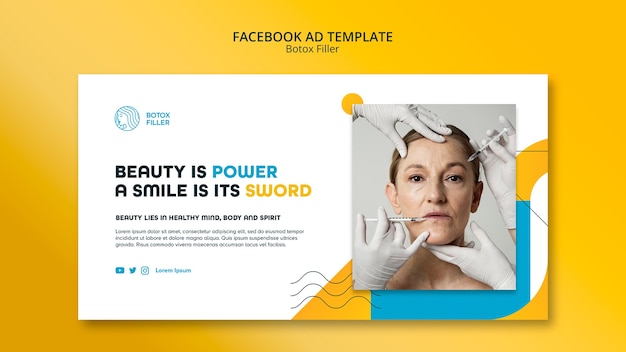 Flat design botox template