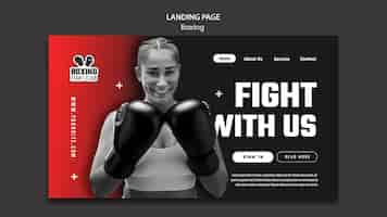 Free PSD flat design boxing template