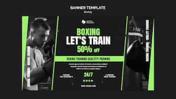 Free PSD flat design boxing template